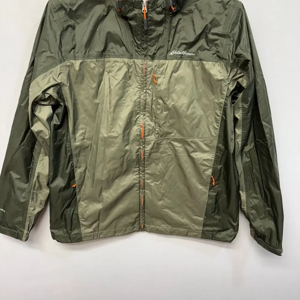 Eddie Bauer Men Outdoor Hiking Windbreaker Rain Coat Jacket Size Large B376 -9
